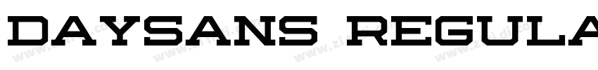 DAYSANS Regular字体转换